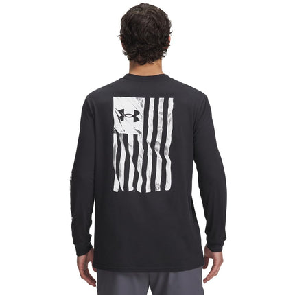 Under Armour Mens Freedom Flag Long Sleeve T Shirt, (001) Black / / White, S