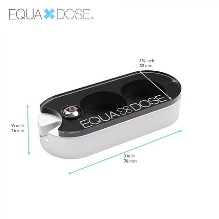 EQUADOSE Pill Splitter with Precision Aluminum Blades, Safely and Cleanly Cuts Small and Large Tablets, Vitamins, and Pills, Easy Tablet Divider for Accurate Medication Dosing, Black