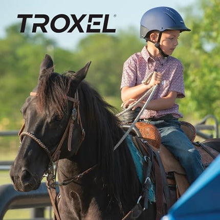 Troxel Spirit Full Coverage Horse Riding Helmet, Low-Profile Adjustable Design, Safety Horseback Riding Gear, Medium (7 - 7-3/8), Navy Duratec