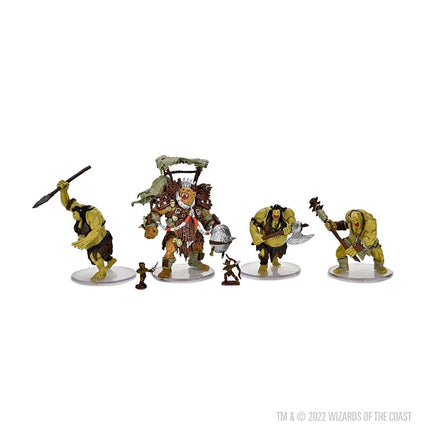 WizKids D&D Icons of The Realms: Bande de Guerre Ogres – Set de 4 Figurines Pré-Peintes, Figurines Dungeons & Dragons JdR