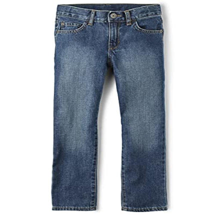 The Children's Place Boys Basic Bootcut Jeans,Med Indigo Single,5