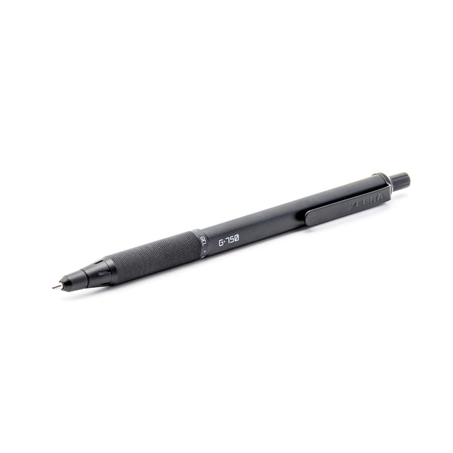 Zebra Pen G-750 Retractable Gel Pen, Black Brass Barrel, Medium Point, 0.7mm, Black Ink, 1-Pack
