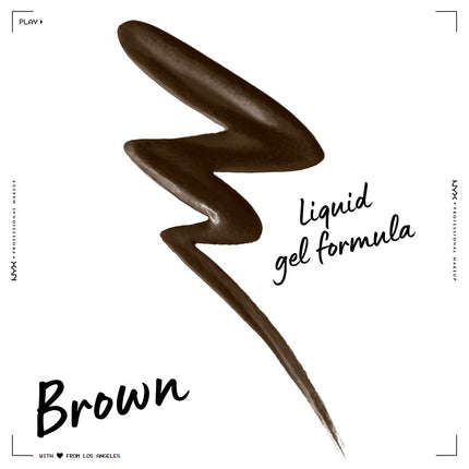 NYX Professional Makeup Epic Wear Semi - Permanent Liquid Liner Brown, 1 Count (Pack of 1)
