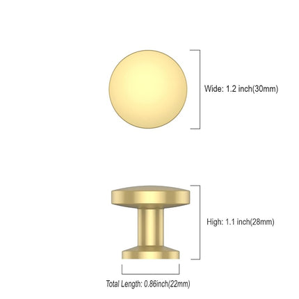 Asidrama 10 Pack Gold Zinc Cabinet Knobs for Dresser Drawers