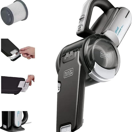 20v MAX Lithium Pivot Vacuum Includes Vacuum, Washable Filter,pre-filter, Onboard Brush, Onboard Crevice Tool, Charging Base by Black and Decker