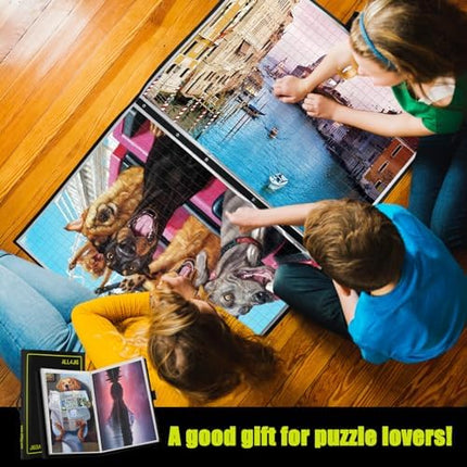 ALL4JIG 20.87"*28.15" Large Puzzle Binder – Space-Saving Storage Folder for 500–1000 Piece Puzzle Collection, Holds 20 Puzzles, HD Film Pockets, Birthday Mom & Grandma