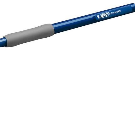 BIC Matic Original Comfort, Mechanical Pencils with 0.7mm Pressure Resistant HB Lead, Assorted Barrel Colours (Blue, Orange, Yellow & Grey), Pack of 12