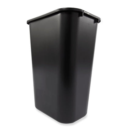 Rubbermaid Commercial Products Fg295700Bla Plastic Resin Deskside Wastebasket, 10 Gallon/41 Quart, Black