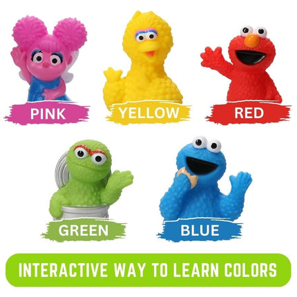 Sesame Street Bath Finger Puppets, 10 Pc - Bath Toys, Easter Basket Fillers, Easter Gifts