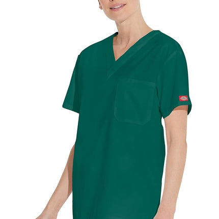 Dickies EDS Signature Men & Women Scrubs Top Tuckable V-Neck 83706, Hunter, XXXXXL