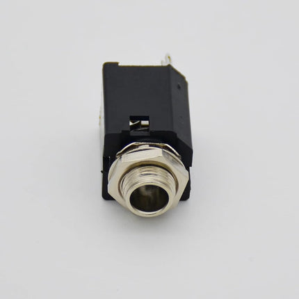 Czyuntuo Audio 1/4" Jack Female 6.35mm TRS Stereo Panel Mount Socket Guitar Input Jack,Patch Cables, Microphone Connector Adapter-No ON/Off Type 10 Pack