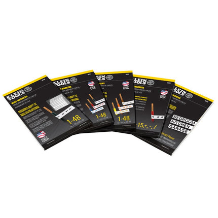 KLEIN TOOLS 56251 Libro de marcadores de cables 120/240 V Trifásico 1-48