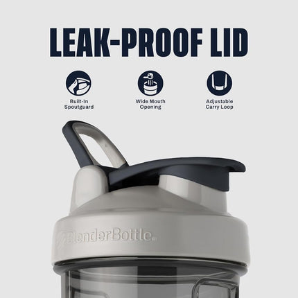 Blender Bottle Pro32 Tritan | Shaker à protéines | Shaker de régime | Bouteille d'eau | avec Blender Ball | 940ml - galet