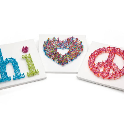 Craft-tastic DIY String Art – Award-Winning Craft Kit for Kids – Everything Included for 3 Fun Arts & Crafts Projects – Peace Sign Series (CTE40)