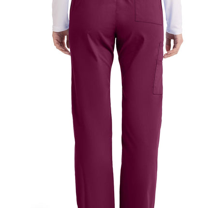 Dickies EDS Signature uniformes médicos para mujer, pantalón cargo con cordón para mujer en popelín cepillado suave 86206, vino, XXXL