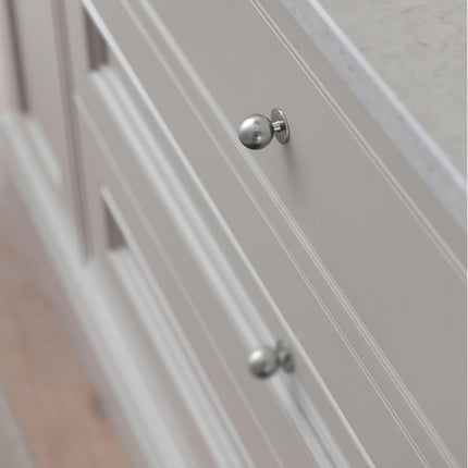 Yanxia Set of 12 -Sleek Round Brushed Satin Nickel Cabinet Knobs - Modern and Minimalist Hardware for Stylish Home Enhancement - 1 Inch Diameter