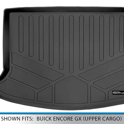 SMARTLINER All Weather Custom Cargo Trunk Liner Floor Mat Black for 2020-2021 Buick Encore GX W/Cargo in Upper Position Only