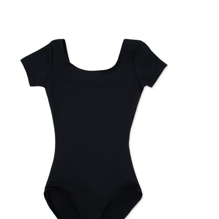 Capezio Girls Team Basic Short Sleeve Leotard, Bla