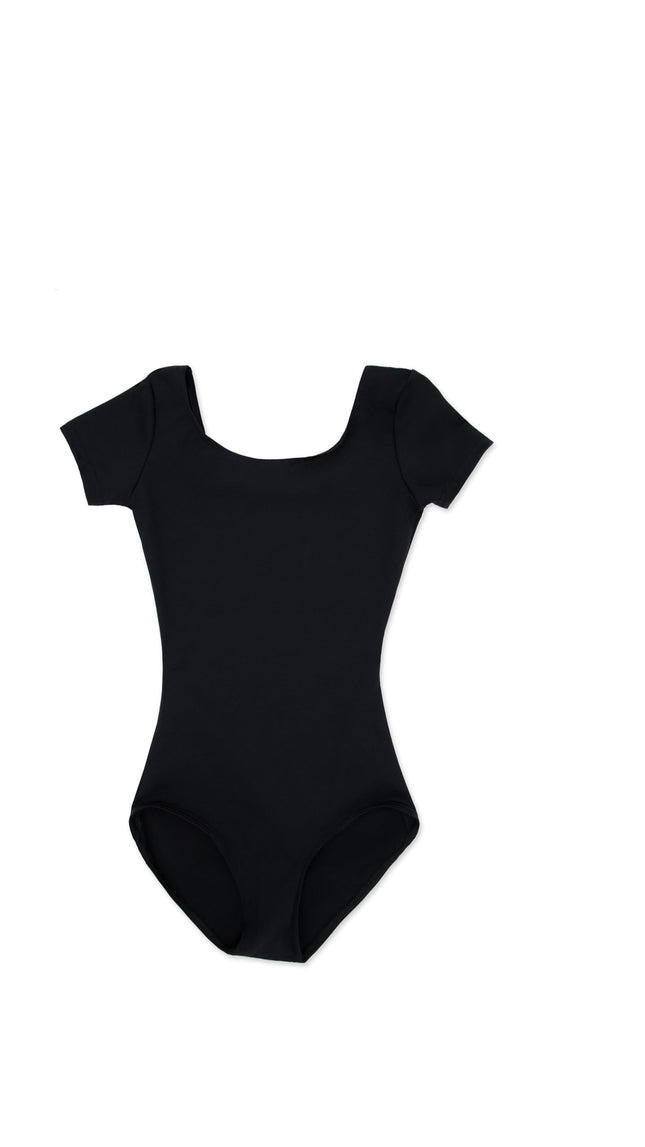 Capezio Girls Team Basic Short Sleeve Leotard, Bla