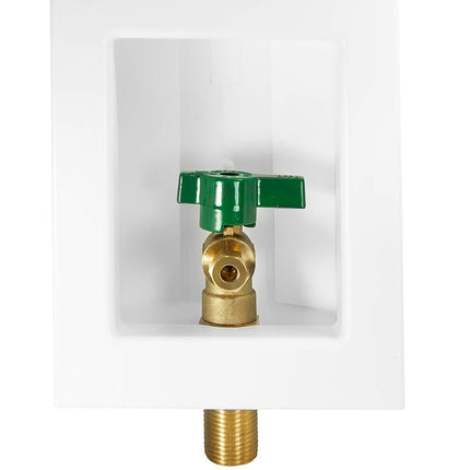 EFIELD Sweat Pre-assembled Ice Maker Outlet Box, 1/2-Inch Sweat with Installed 1/4-Turn Ball Valve, White