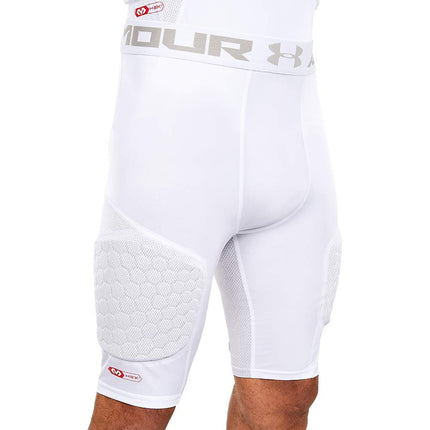 Under Armour Gameday Armour 3-Pad Short Bball-WHT,XL