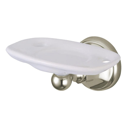 Kingston Brass BA4816SN Metropolitan, soporte para cepillos de dientes y vasos, níquel cepillado
