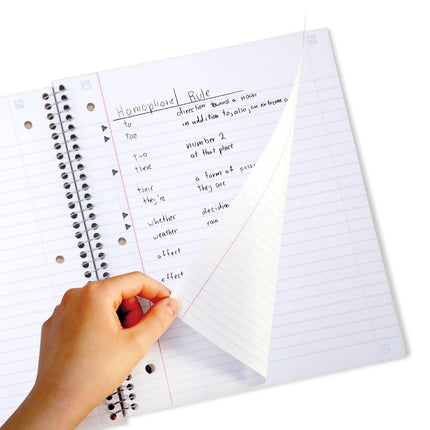 Five Star Spiral Notebook + Study App, 3 Pack, 3 Subject, Wide Ruled Paper, 8" x 10-1/2", Tidewater Blue, Fire Red, Black (930081)