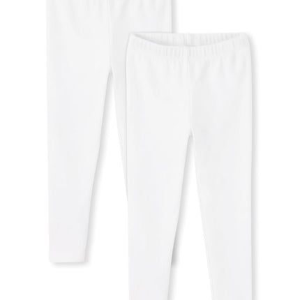 Gymboree Girls' and Toddler Leggings, White/White 2-Pack, 8