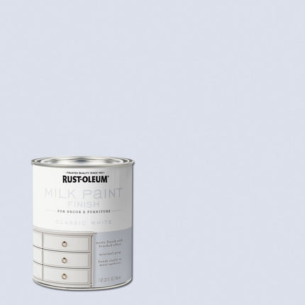 Rust-Oleum 331049 Milk Paint Finish, Quart, Classic White