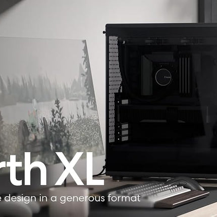 Fractal Design North XL Charcoal Black TG- three 140mm Aspect PWM fans included- Type C USB- EATX airflow full tower PC gaming case