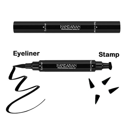 BONNIESTORE 2 Pack Dual-ended Winged Eyeliner Stamp, Waterproof Black Seal Pencil Long Lasting Wing Makeup Eye Liner Pen - 2 PACK