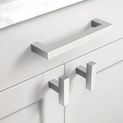 Asidrama 30 Pack 5 Inch(128mm) Brushed Satin Nickel Kitchen Cabinet Handles, Stainless Steel Cabinet Pulls Kitchen Cabinet Hardware for Cupboard Drawer Handles Dresser Pulls