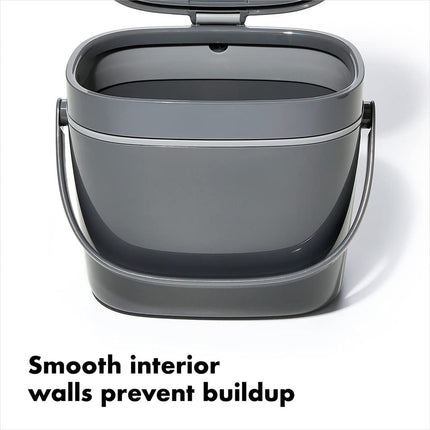 OXO Good Grips Easy Clean Compost Bin Charcoal 6.6 L