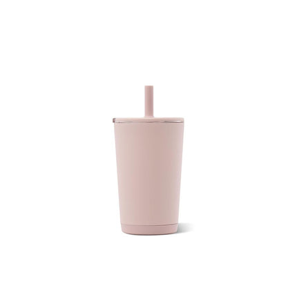 HydroJug Everyday Tumbler 14 oz, Ceramic-Lined Straw Cup, Dusty Rose