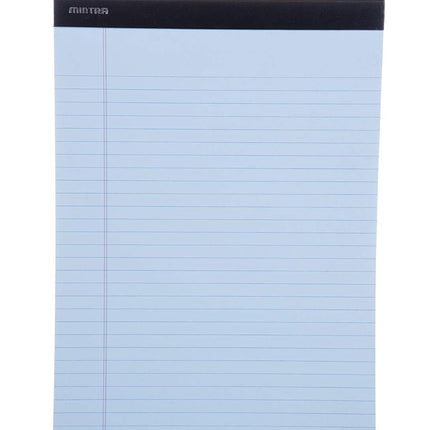 Mintra Office Legal Pads - ((Basic Pastel 6pk, 8.5in x 11in, Wide Ruled)) - 50 Sheets per Notepad, Micro Perforated Writing Pad, Notebook Paper for School, College, Office, Business
