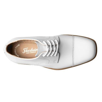 Florsheim Boys Men's Reveal Jr. Cap Toe OxfordOxford, White, 13.5 US Big Kid