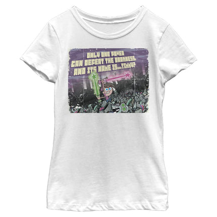 Nickelodeon Kids' Timmy Defeating The Darkness Poster T-Shirt, White, X-S