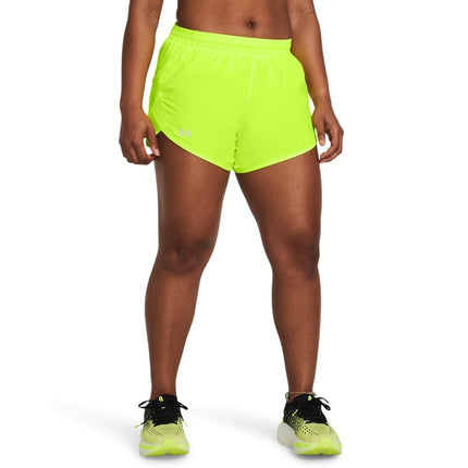 Under Armour Womens Fly By 3'' Shorts Yellow L
