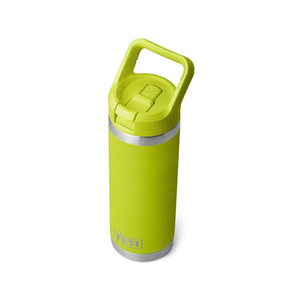 Yeti Rambler 18 oz Bottle, Vacuum Insulated, Stainless Steel with Straw Cap, Chartreuse