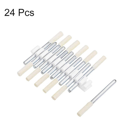 uxcell 3 mm Wool Felt Mounted Points Tapered Polishing Bits Burrs Buffing Wheels with 1/8 Inch Shank 24 Pieces