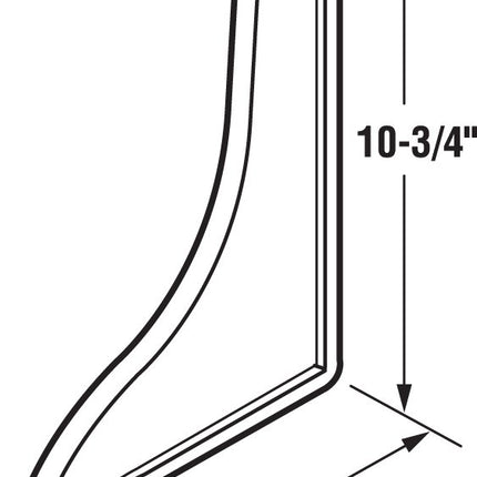 Prime-Line Products M 6086 Bath Tub Splash Guard, 9 in. x 10-3/4 in, Plastic, White by Prime-Line Products