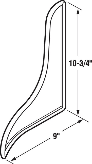 Prime-Line Products M 6086 Bath Tub Splash Guard, 9 in. x 10-3/4 in, Plastic, White by Prime-Line Products