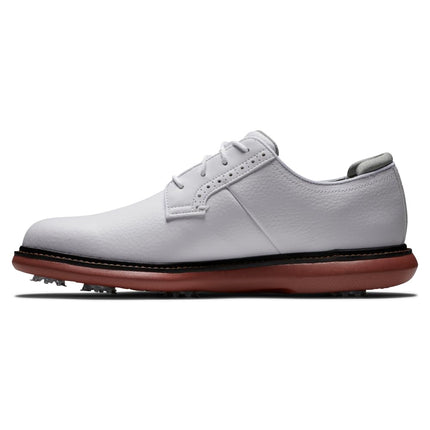 FootJoy FJ Traditions Blucher, White/White/Brick, 7.5 UK Medium