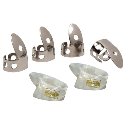 Golden Gate GP1-GP5 Thumb & Finger Pick Pack – Stainless Steel/Pearloid – Medium