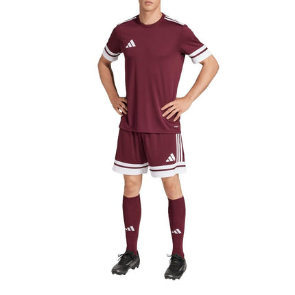 adidas Mens Squadra 25 Shorts, Team Maroon/White, Small