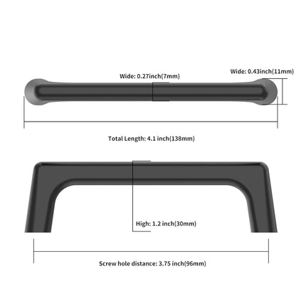 Asidrama 10 Pack 3.75 Inch(96mm) Matte Black Cabinet Pulls Cabinet Handles Cupboard Handles Kitchen Cabinet Hardware for Cupboard Drawer Pulls