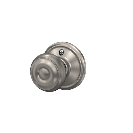 SCHLAGE F10 GEO 619 Georgian Door Knob, Hall & Closet Passage Lock, Satin Nickel