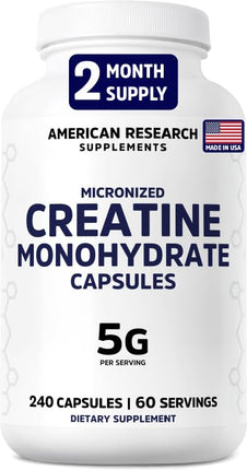 Creatine Monohydrate Capsules 5G | 60 Servings | V