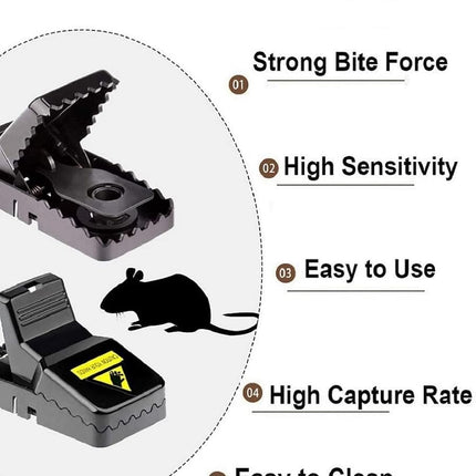 Feeke Mouse Traps, Mice Traps for House, Small Mice Trap Indoor Quick Effective Sanitary Safe Mousetrap Catcher for Family and Pet - 6 Pack, (M01-6Pack)