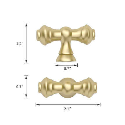 Asidrama 10 Pack Brushed Gold Kitchen Cabinet Knobs Dresser Knobs Drawer Knob Cabinet Hardware Zinc Knob for Dresser Drawers 3768 AD0018